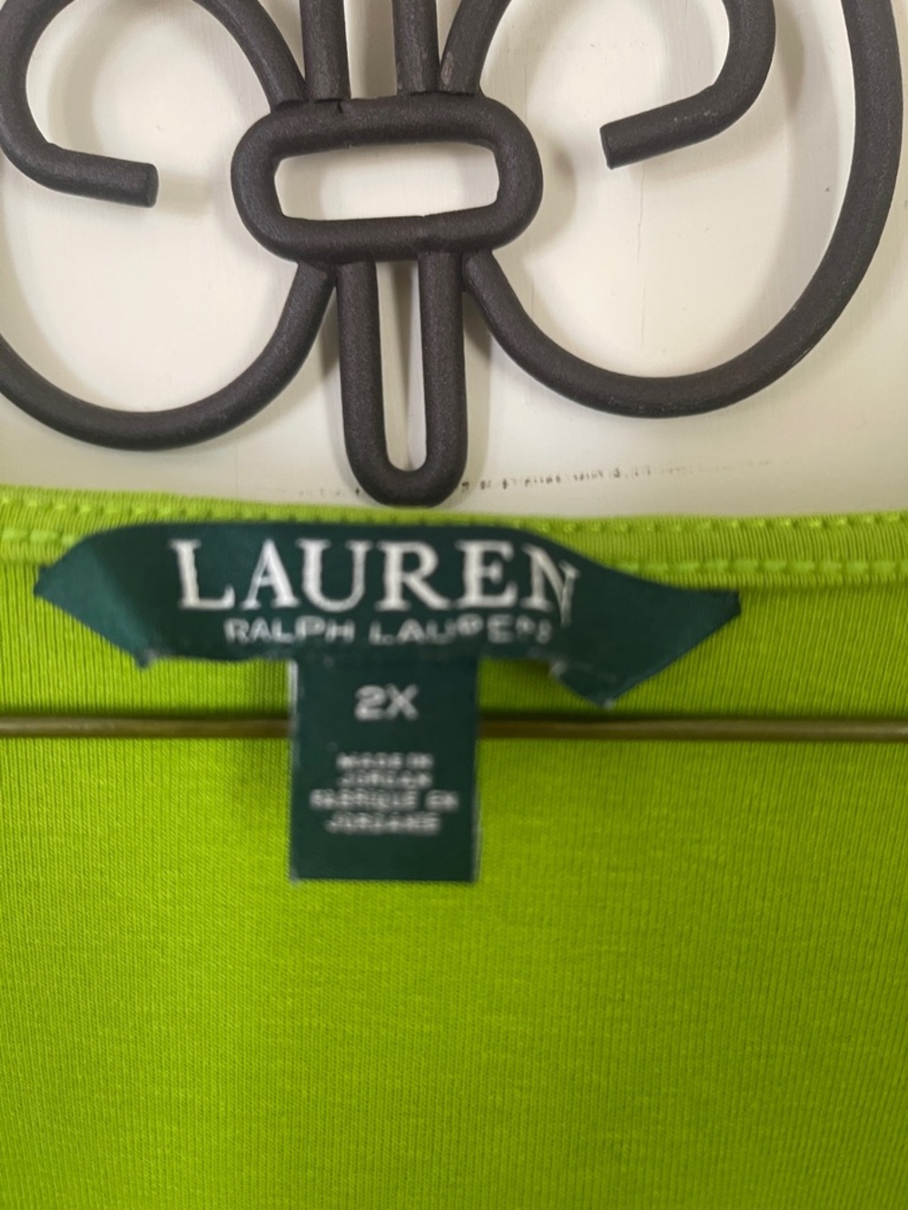 Lauren Ralph Lauren Bright Green Short Sleeve Scoop Neck Tee - Picture 2 of 5